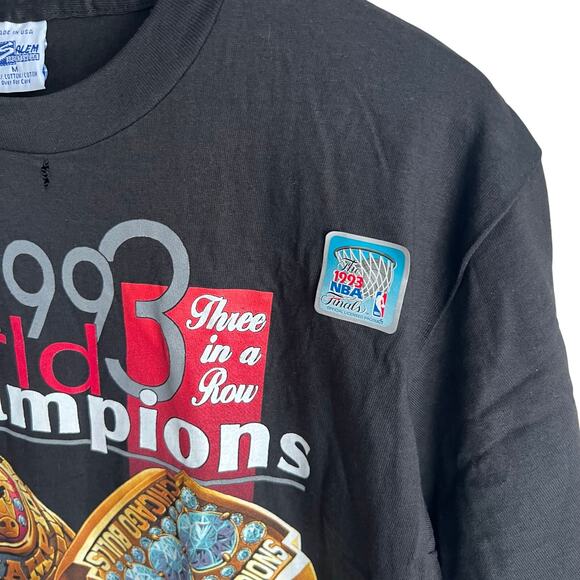 Vintage Salem Sportswear Chicago Bulls DRY ROT Shirt Size Medium 19x29 - Picture 6 of 13